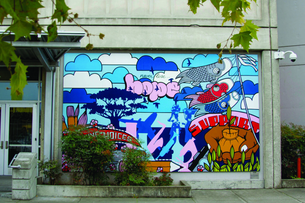 A mural painted outside the entrance of the King County Detention Facility. Jessie Koon